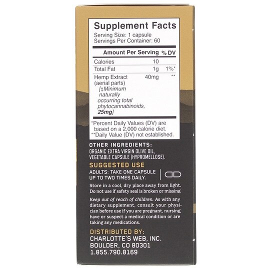 Hemp Extract Liquid Capsules 25 Mg, CW